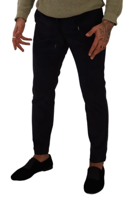 Dolce & Gabbana - Slim Fit Luxe Corduroy Pants in Dark Blue