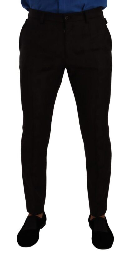 Dolce & Gabbana - Elegant Bordeaux Slim-Fit Wool Dress Pants