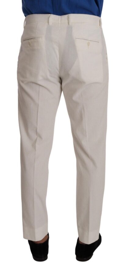 Dolce & Gabbana - Elegant Tapered Corduroy Pants in Off White