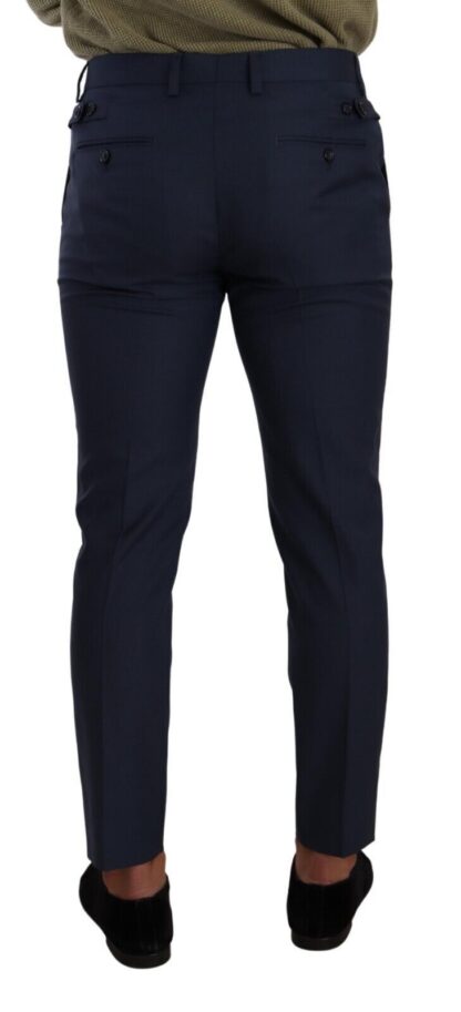 Dolce & Gabbana - Elegant Dark Blue Slim-Fit Dress Pants