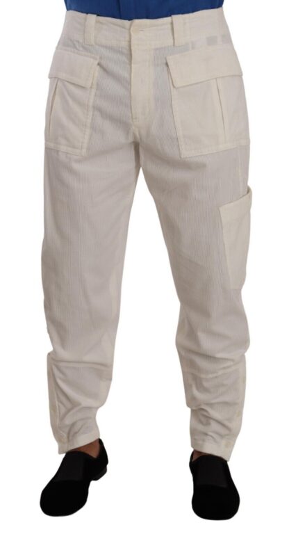 Dolce & Gabbana - Elegant Off White Cargo Pants - Regular Fit