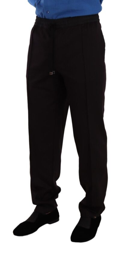 Dolce & Gabbana - Elegant Burgundy Cotton Joggers