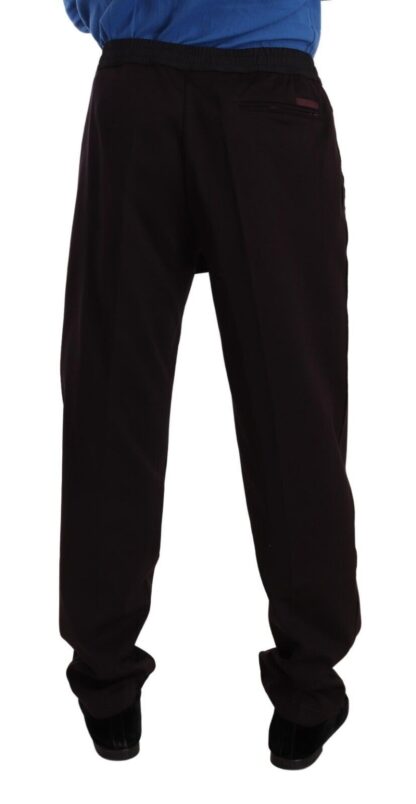 Dolce & Gabbana - Elegant Burgundy Cotton Joggers