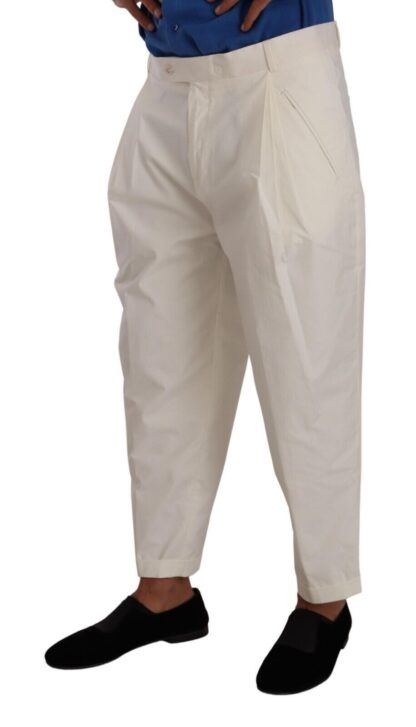 Dolce & Gabbana - Elegant White Cotton Stretch Dress Pants