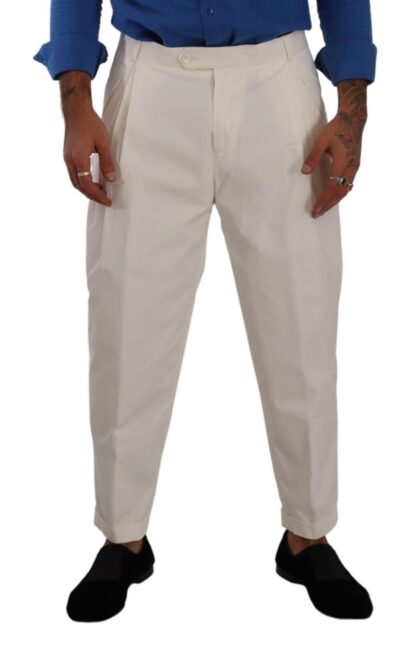 Dolce & Gabbana - Elegant White Cotton Stretch Dress Pants