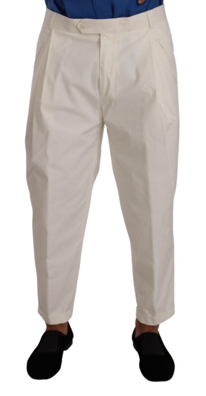 Dolce & Gabbana - Elegant White Cotton Stretch Dress Pants