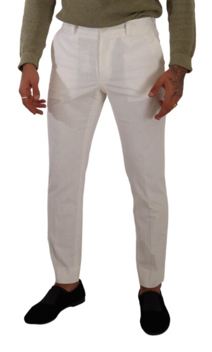 Dolce & Gabbana - Elegant Slim Fit Cotton Trousers