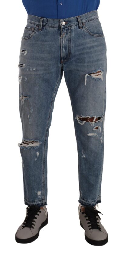 Dolce & Gabbana - Elegant Light Blue Loose Cotton Jeans