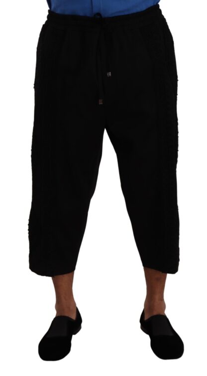 Dolce & Gabbana - Elegant Black Cropped Torero Pants