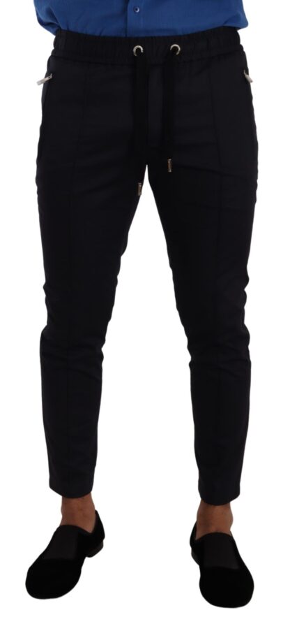 Dolce & Gabbana - Elegant Dark Blue Skinny Jogging Pants