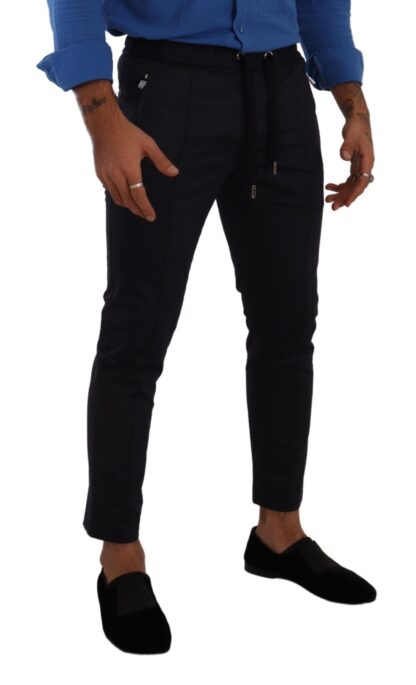 Dolce & Gabbana - Elegant Dark Blue Skinny Jogging Pants