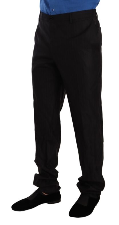 Dolce & Gabbana - Elegant Striped Wool-Silk Dress Pants