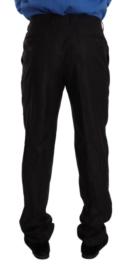 Dolce & Gabbana - Elegant Striped Wool-Silk Dress Pants