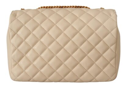 Versace - Elegant White Nappa Leather Shoulder Bag