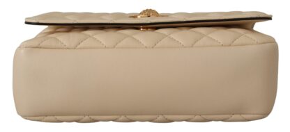 Versace - Elegant White Nappa Leather Shoulder Bag