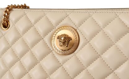 Versace - Ethereal White Nappa Tote - Chic Elegance Personified