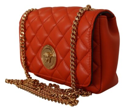 Versace - Elegant Red Nappa Leather Crossbody Bag