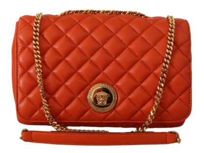 Versace - Elegant Red Nappa Leather Shoulder Bag