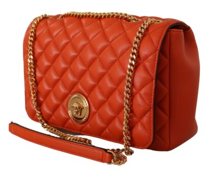 Versace - Elegant Red Nappa Leather Shoulder Bag