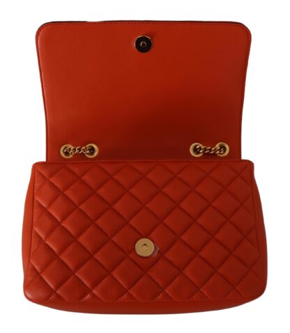 Versace - Elegant Red Nappa Leather Shoulder Bag