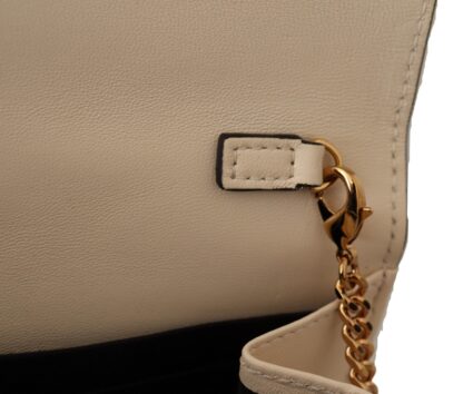 Versace - Elegant White Nappa Leather Evening Shoulder Bag