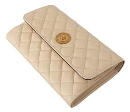 Versace - Elegant White Nappa Leather Evening Shoulder Bag