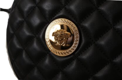 Versace - Elegant Round Nappa Leather Shoulder Bag