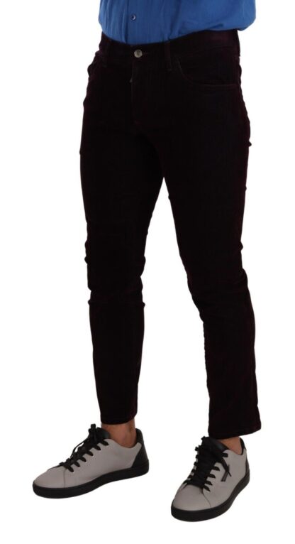 Dolce & Gabbana - Elegant Burgundy Slim Fit Denim