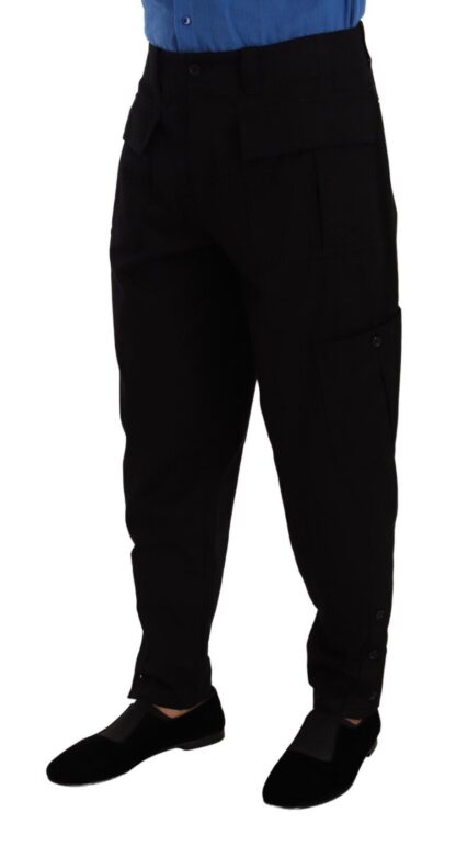 Dolce & Gabbana - Chic Black Cargo Pants with Stretch Comfort