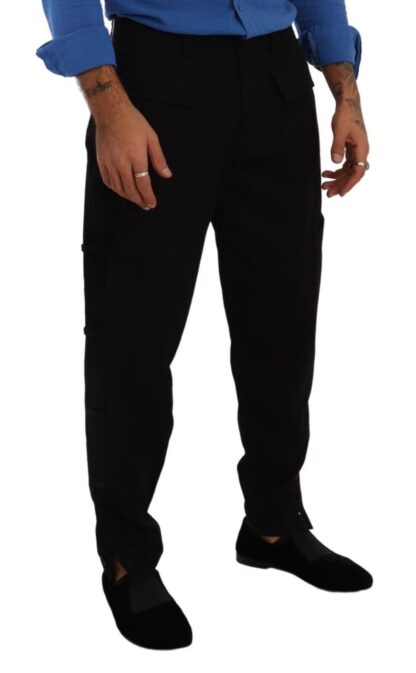 Dolce & Gabbana - Chic Black Cargo Pants with Stretch Comfort