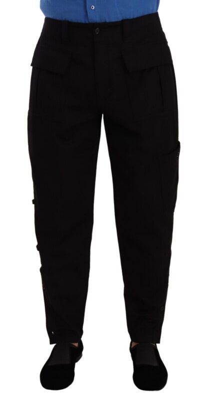 Dolce & Gabbana - Chic Black Cargo Pants with Stretch Comfort