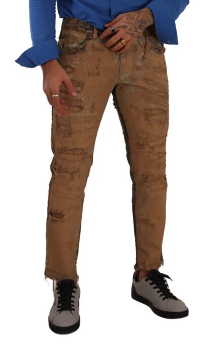 Dolce & Gabbana - Chic Slim Fit Brown Denim Jeans