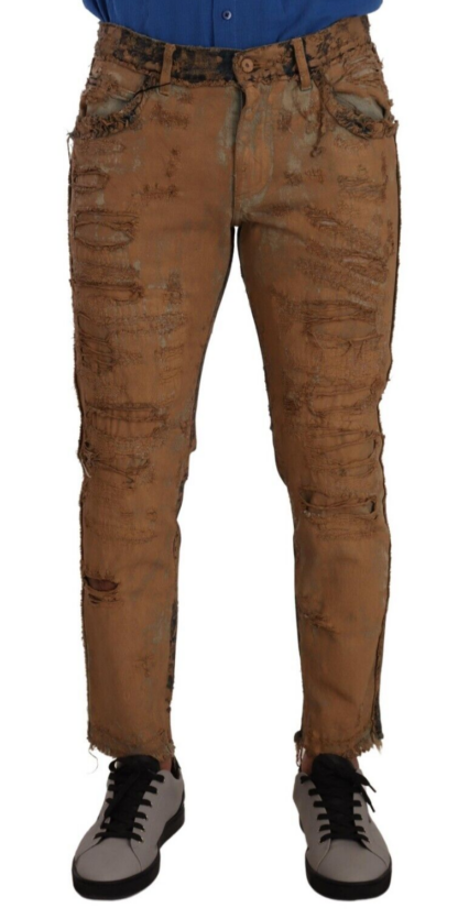 Dolce & Gabbana - Chic Slim Fit Brown Denim Jeans