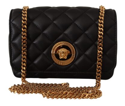 Versace - Elegant Quilted Nappa Leather Shoulder Bag