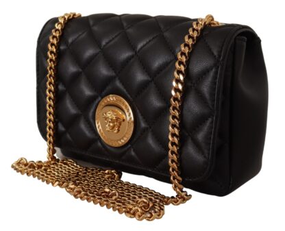 Versace - Elegant Quilted Nappa Leather Shoulder Bag