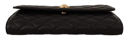 Versace - Elegant Black Nappa Leather Evening Bag