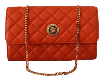 Versace - Red Nappa Leather Evening Shoulder Bag