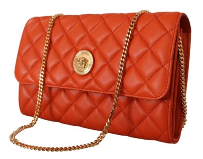 Versace - Red Nappa Leather Evening Shoulder Bag