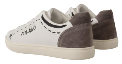 Dolce & Gabbana - Elegant White Leather Casual Sneakers