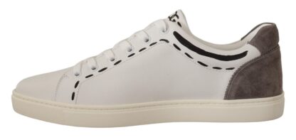 Dolce & Gabbana - Elegant White Leather Casual Sneakers