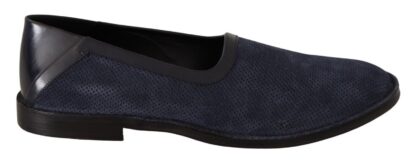 Dolce & Gabbana - Chic Blue Leather Loafers for the Modern Gentleman