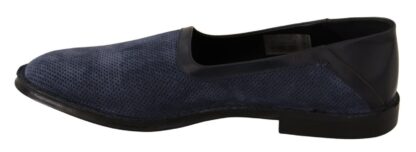 Dolce & Gabbana - Chic Blue Leather Loafers for the Modern Gentleman