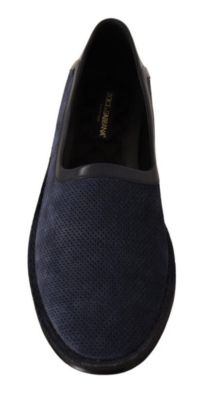 Dolce & Gabbana - Chic Blue Leather Loafers for the Modern Gentleman