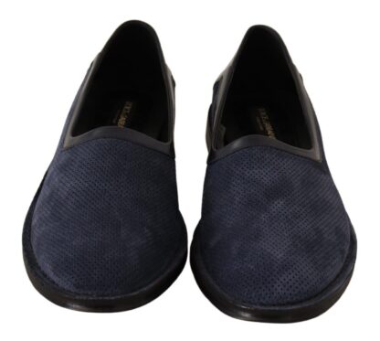 Dolce & Gabbana - Chic Blue Leather Loafers for the Modern Gentleman