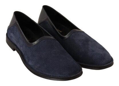 Dolce & Gabbana - Chic Blue Leather Loafers for the Modern Gentleman