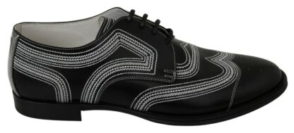 Dolce & Gabbana - Elegant Black and White Derby Shoes