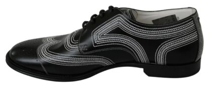 Dolce & Gabbana - Elegant Black and White Derby Shoes