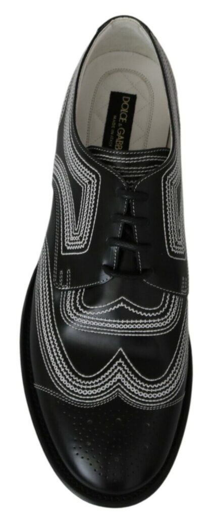 Dolce & Gabbana - Elegant Black and White Derby Shoes