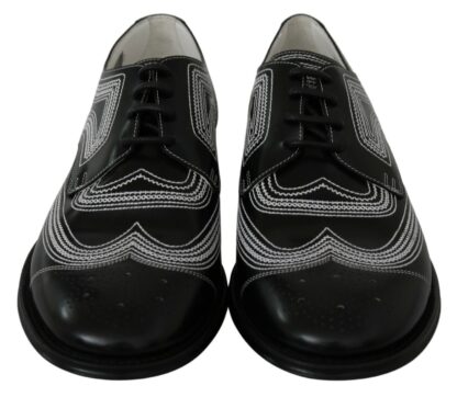 Dolce & Gabbana - Elegant Black and White Derby Shoes