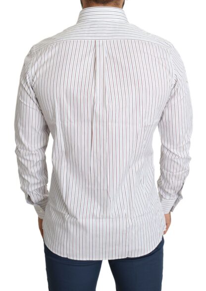 Dolce & Gabbana - Elegant White Striped Cotton Dress Shirt